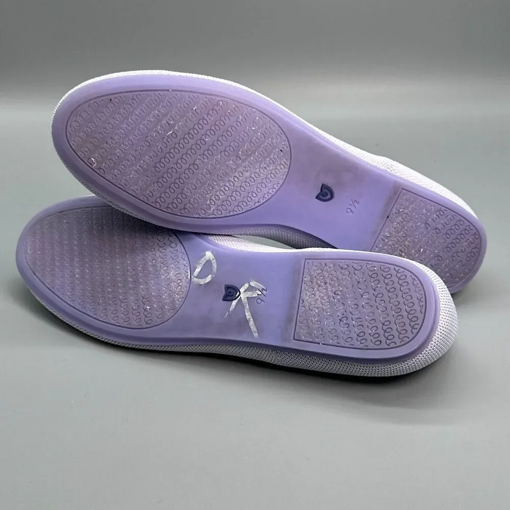 Rothy's The Flat Women's 9.5 Blue Purple Pale Slip Round Toe Comfort Ballet Shoe